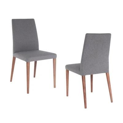 Factory Whloesale Wooden Fabric Dining Chair