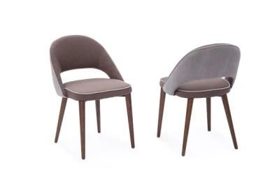 Leisure Living Room Coffee Shop Metal Fabric Dining Chair