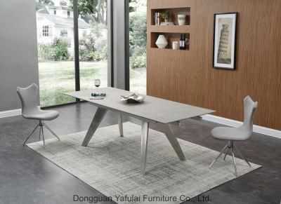 Modern Hot Sale Marble Glass Steel Home Dining Table Furniture