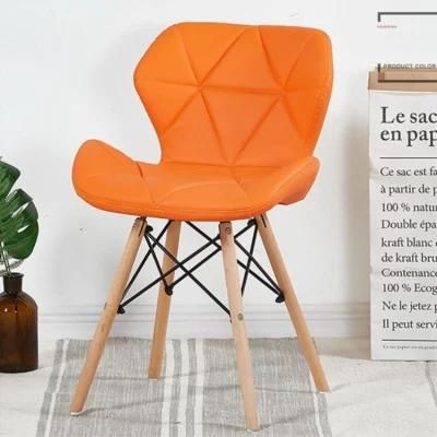 Adult Cafe Chair Home Furniture Side Chair Coffee Shop Relaxing Dining Chair with Solid Wood Leg