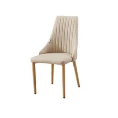 Home Furniture Luxury Restaurant Dining Room Modern Arm Pink Fabric Velvet Dining Chairs with Metal Legs