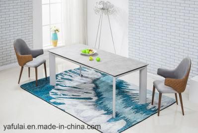 Factory Furniture Rectange Ceramic Metal Dining Table