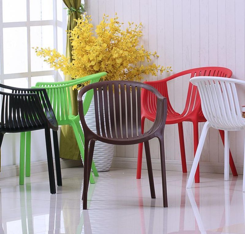 Chaise Restaurant PAS Cher Outdoor Party Tables and Chairs White Vicker Style Plastic Dining Arms Chair