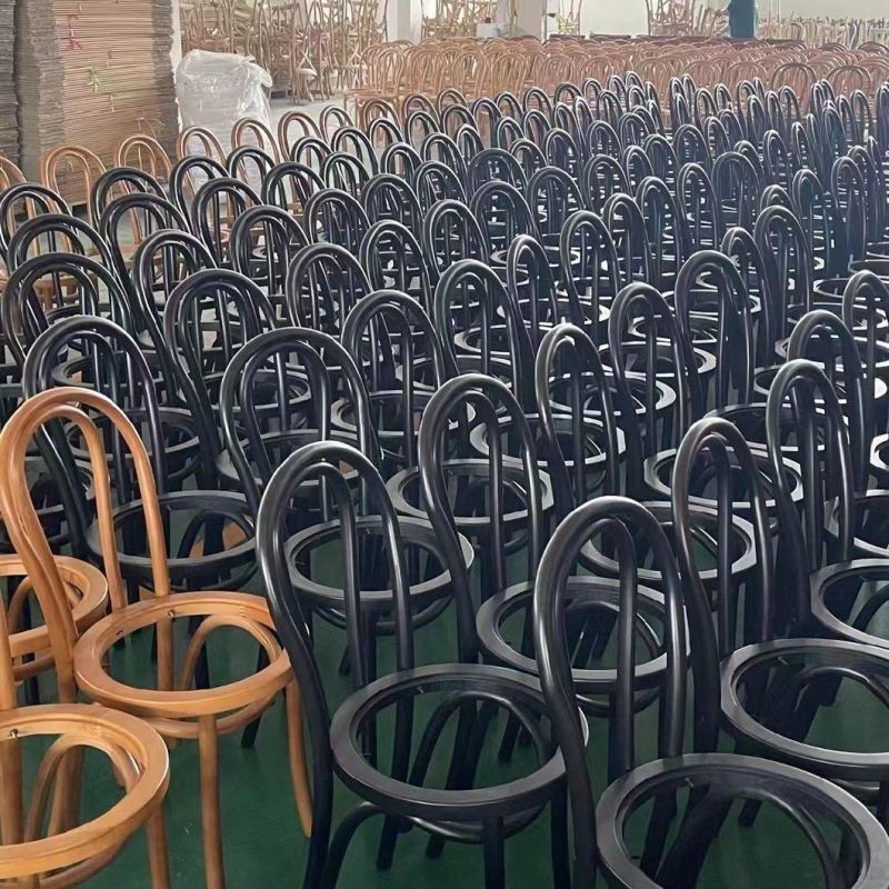 Factory Price Wholesale Stackable Wooden Bentwood Thonet Chair Solid Beech Wood Stackable Dining Chair for Events/Wedding/Restaurant/Outdoor/Garden/Party