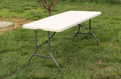 EU Standard White Cheap 6FT Plastic Resin Folding BBQ Grill Camping Restaurant Table Narrow Width