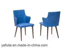 Factory Furniture PU Wood Dining Chair with Armrest