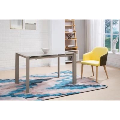 Small Size Modern Glass Dining Table for Home Office Hotel