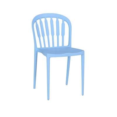 Wholesale Home Furniture Chrome Metal Legs Chair Simple Design White PP Plastic Dining Chair