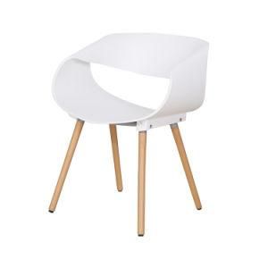Nordic PP Seat Wooden Legs Dining Living Room Chair