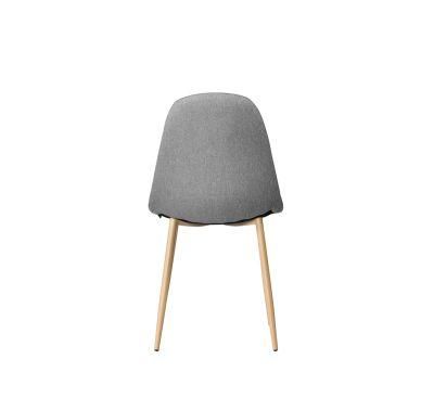 Wholesale Dining Room Furniture Simple Style Heat Transfer Wooden Design Legs Fabric Dining Chair