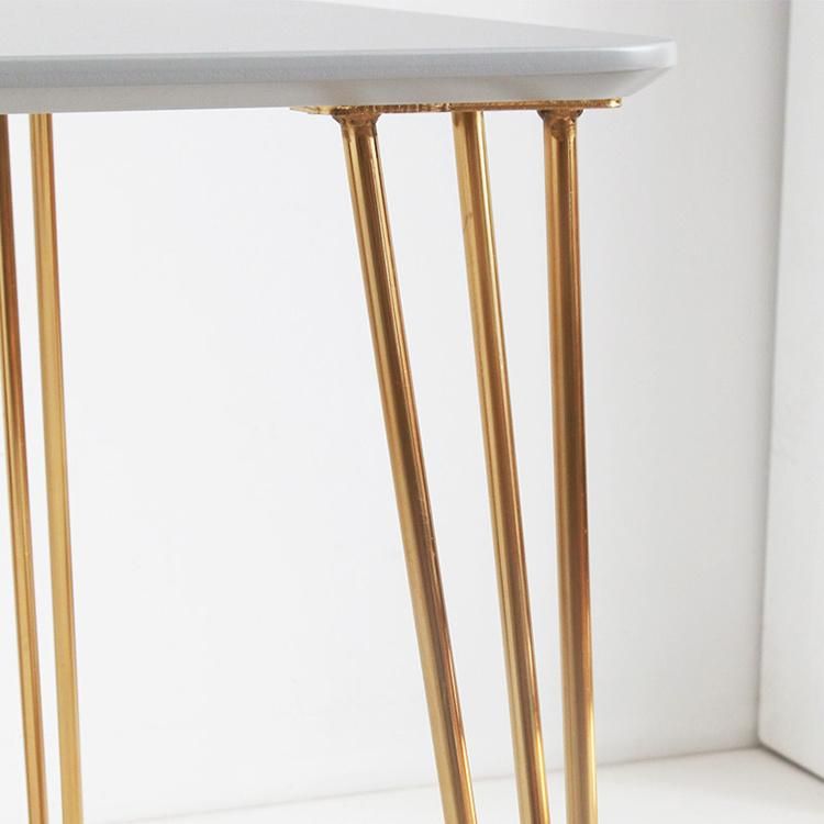Hot Gold Rebar Leg Plastic Table Nordic Casual Coffee Table Luxury Cheap Dining Table and Chair Made in China