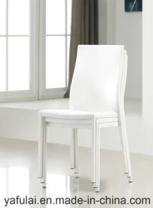 Hot Selling White PU Square Dining Chair