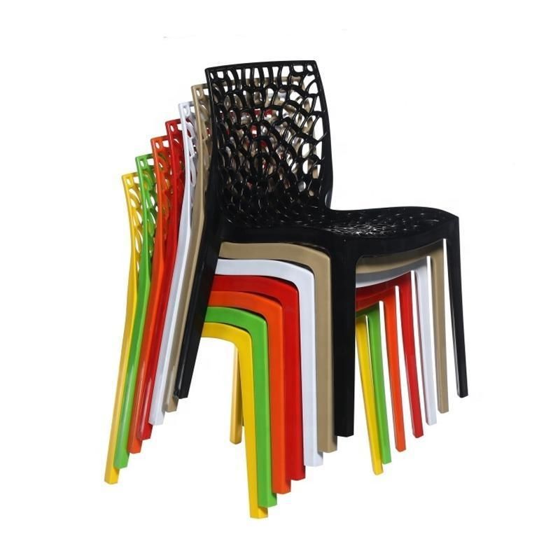 Home Furniture Wholesale Hollow Design Creative Cheap Plastic Dining Chair
