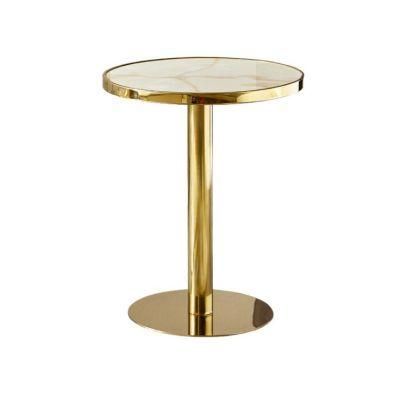 Modern Design Home Furniture Marble and Metal Ss Dining Table