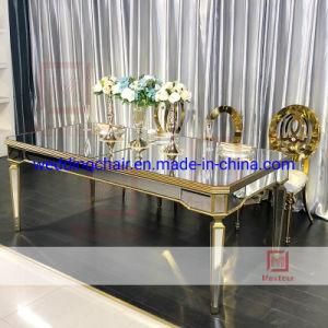 Hot Model in Canada Mirrored Glass Wedding Table for Events