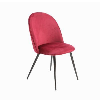 Velvet Fabric Upholstered Dining Chair
