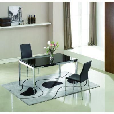 European Design Home Furiniture Classic Tempered Glass Dining Table