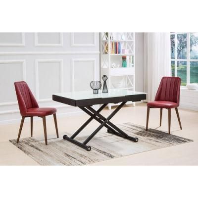 Extension White Glass Low Dining Table Furniture