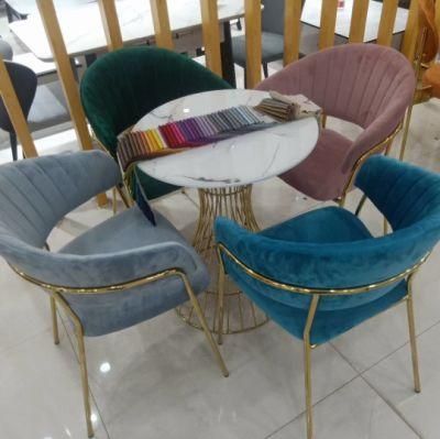 Velvet Dining Chair Light Luxury High-End Modern Style Eating Chairs