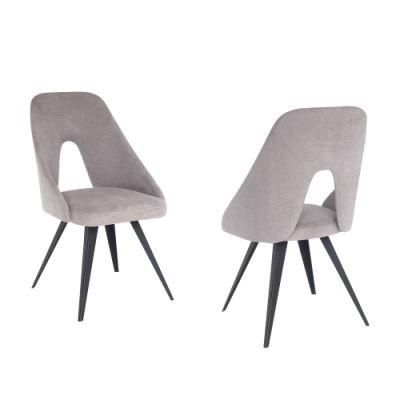 Modern Metal Leg Dining Restaurant Furniture Fabric Chairs