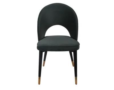 Dining Room Furniture Gold Metal Leg Leisure Fabric Chair