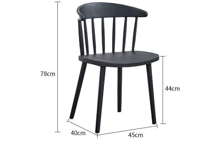 Home Furniture MID Back Simple Design Colorful Dining Plastic Chair