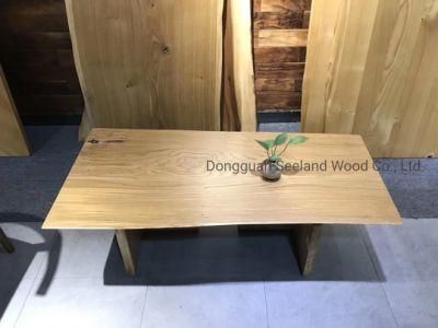 Custom Size Solid Oak Wooden Round Table Top /Walnut Butcher Block Top /Epoxy Resin Table/ Natural Wood Table / Countertop/ Console with Live Edge