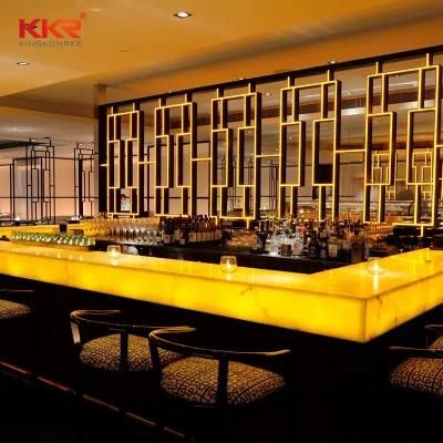 Marble Stone Bar Table Acrylic Solid Surface Night Bar Counter