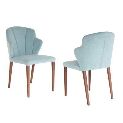 Hot Sell Modern Wooden Legs Upholstery Fabric Dining Chairs