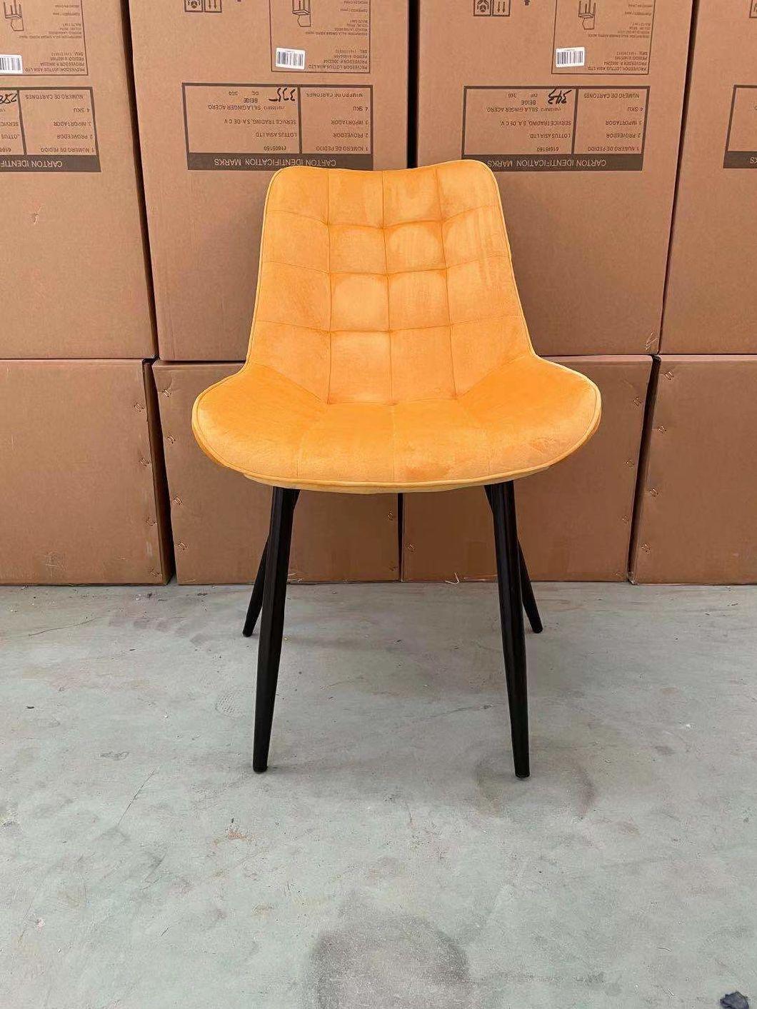 Chaise Decoration Siege Large Pied De Chaise En Metal Cuir De Qualite Rembourre Velours Chaise Salle a Manger