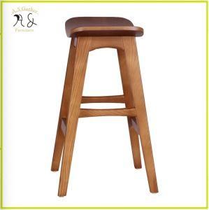 Industrial Vintage Ash Frame Wooden Bar Stool Restaurant