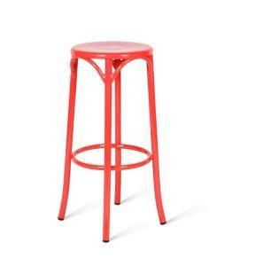 626-H65-St Thonet Stool in Red Color