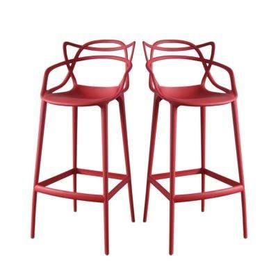 Home Furniture Plastic Kitchen Bar Stools Chair Modern Master Style High Bar Stool Armchair Restaurant Bar Stools
