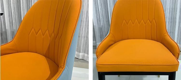 Modern Restaurant Hotel Furniture Upholstered Designer Steel French Dining Cafe Chair