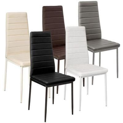 Wholesale Furniture Chairs China Factory Powder Coated Metal Chairs for Dining Room Modern Home Chair Leather Seatings Cheap Prices