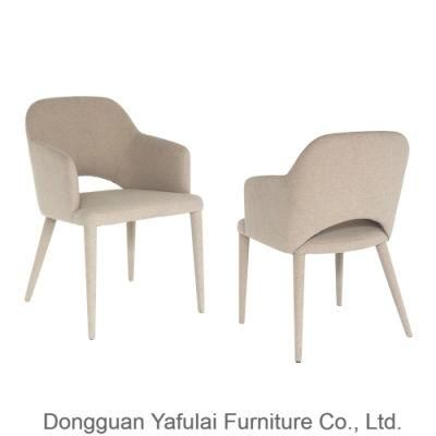 Classic Hot Sale Fabric Armrest Dining Chair