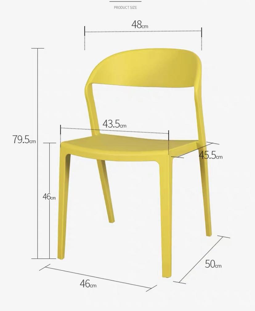 High Quality China Back Breathable Colorful Dining Stackable Plastic Chairs