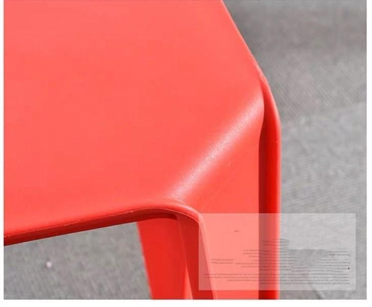Cheap High Quality Plastic Small Square Stool Stocked Chair