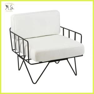 Hairpin Legs Outdoor Metal Lounge Chair with Optional Cushion