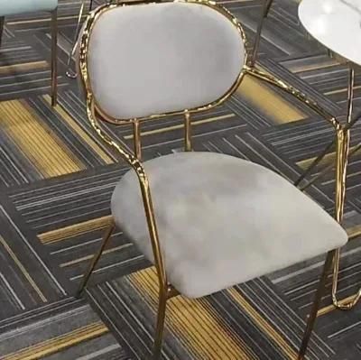 Modern Luxury Steel Stainless Wedding Banquet Leather Dining Chair