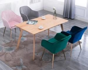 Modern Wholesale Metal Steel Frame Wood Canteen Table Chairs