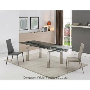 Modern Hot Selling Glass Steel Dining Table Home Furniture