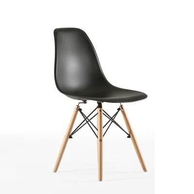 Beech Wood Legs Polypropylene Seatings 200 Kgs Plastic Chair Black Dining Room Furnitures Nordic Chair