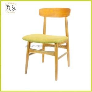 Nordic Design Chair Restaurant Dining Chair Wooden with Seat Pad
