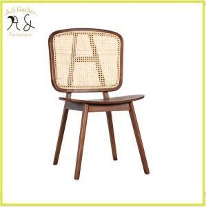 New Design Natural Rattan Wooden Restaurant Dining Chair