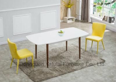 Factory Modern Extension White Dining Table Set MDF Wood Furniture