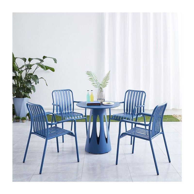 Wholesale 70xh73cm Metal Dining Room Furniture Sets Round Dining Side Table