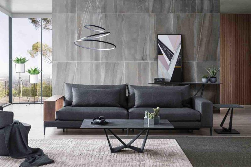 Italy Design Marble Top Metal Frame Coffee Table CT718