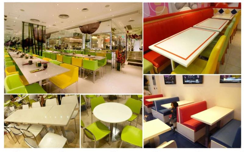 Rectangle Home Furniture Dining Table for 4 Person China Marble Stainless Steel Base Restaurant Dining Tables Set