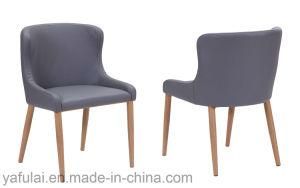 PU Heat Transfer Printing Wooden Texture Dining Chair